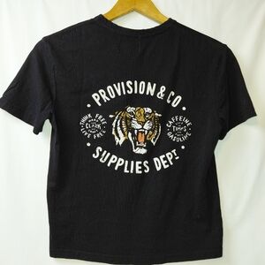 P&Co Provision & Co. Tiger Graphic Cropped Boxy T Shirt 100% Cotton Size XS US